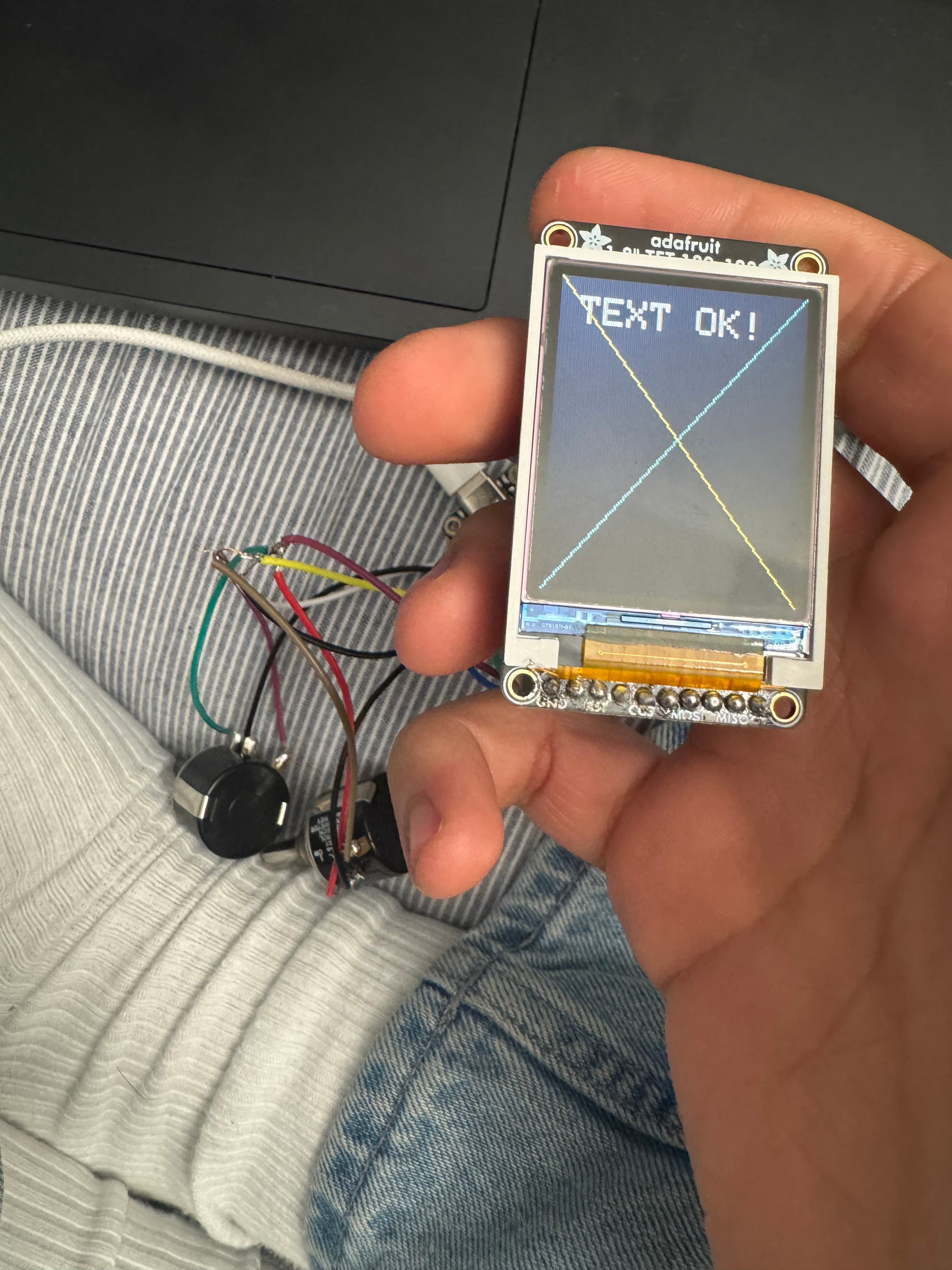 Holding the display during validation testing
